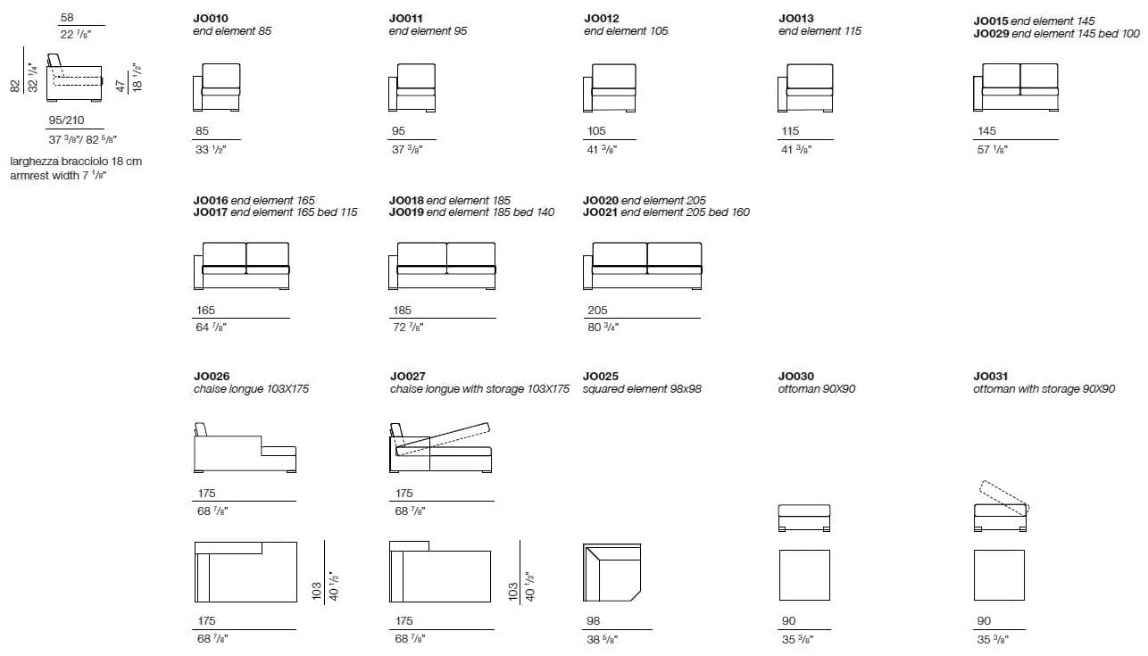 Тканевый раскладной диван-кровать с полуостровом BODEMA JOAO ARCH-00087616 - Вид №3