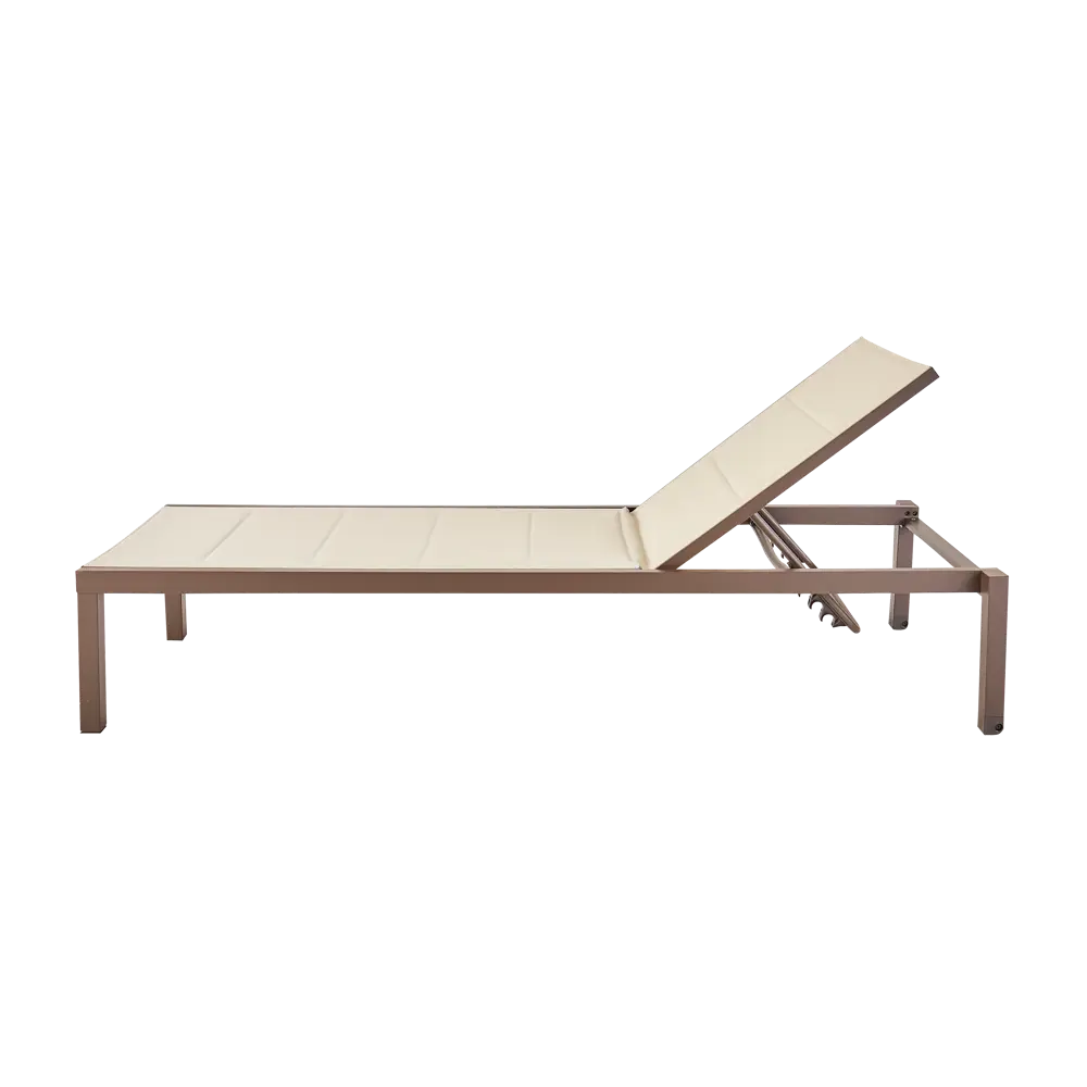 Шезлонг Naterial Aquila II 200x36x75 см алюминий/текстилен бежевый/коричневый STLM-2085430 - Вид №8