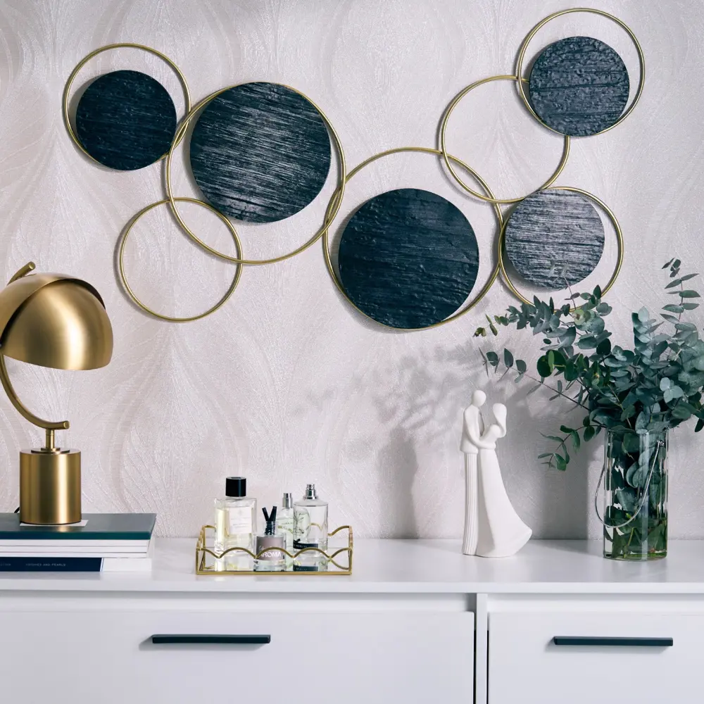 Панно 95.3 см металл цвет черно-золотой Santreyd STLM-2010792 - Вид №1