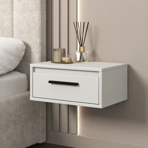 Тумба прикроватная подвесная Лион 45x20x30 см ЛДСП цвет белый