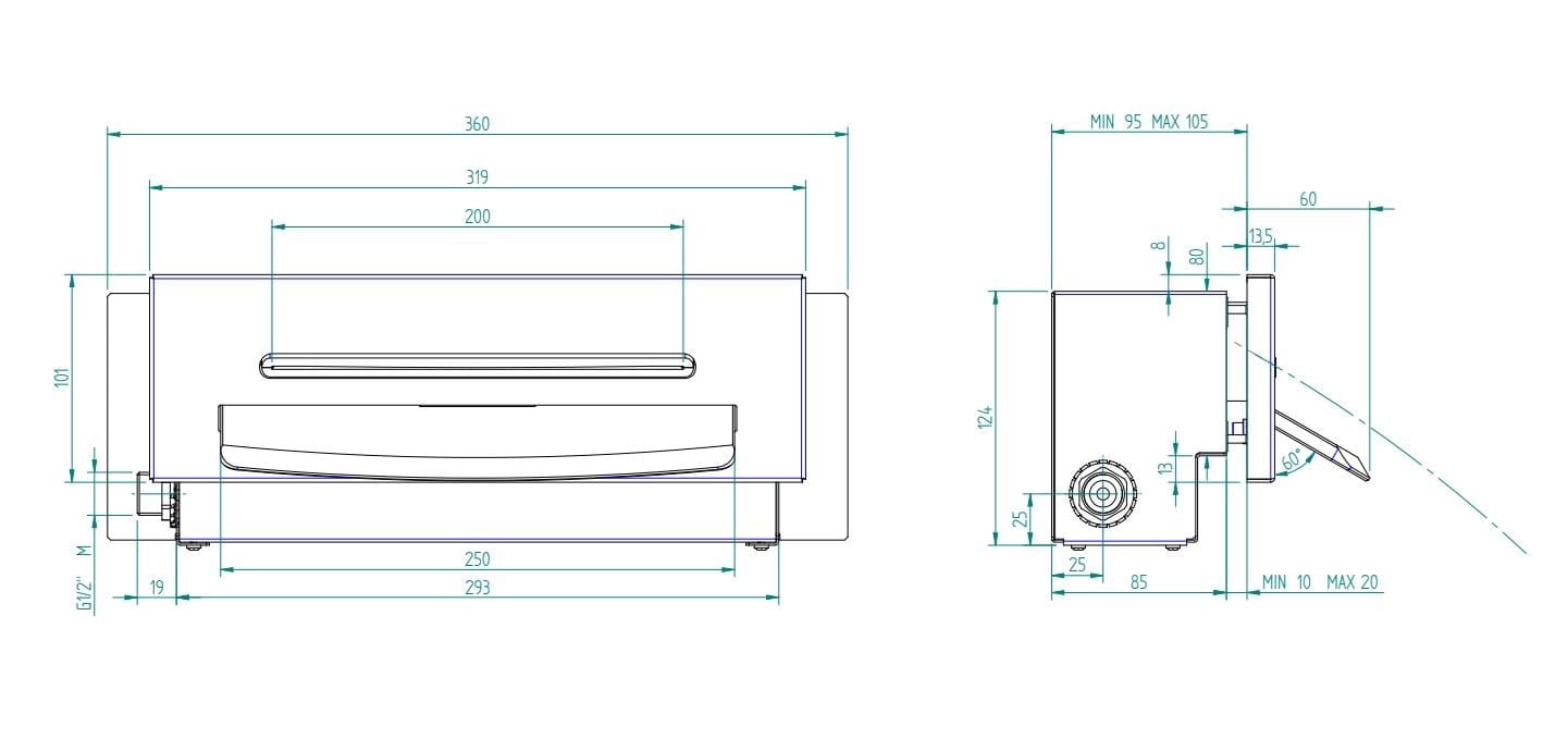 Настенная насадка для душа с водопадом Zazzeri Shiro ARCH-00017525 - Вид №1