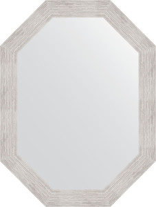 BY 7087 Зеркало в багетной раме - серебряный дождь 70 mm EVOFORM Octagon