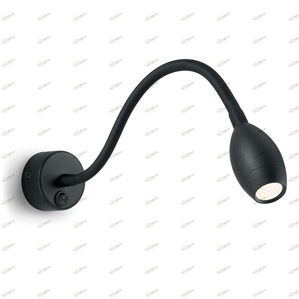 Бра светодиодное гибкое с алюминиевым плафоном черное 3700К Feron 41229 FERON  00-3955639 Черный 