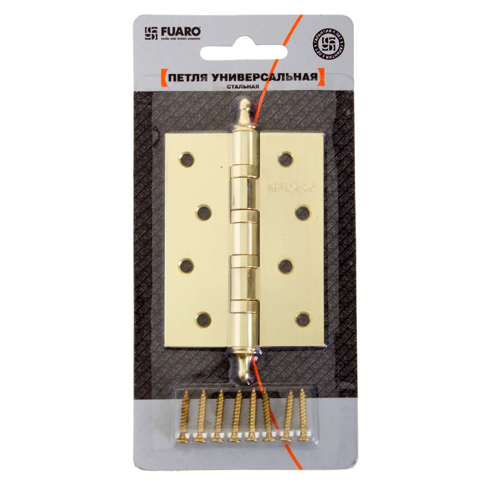 Петля универсальная Fuaro 4BB/А 100x75x2.5 мм сталь цвет матовый хром STLM-2141028 - Вид №1