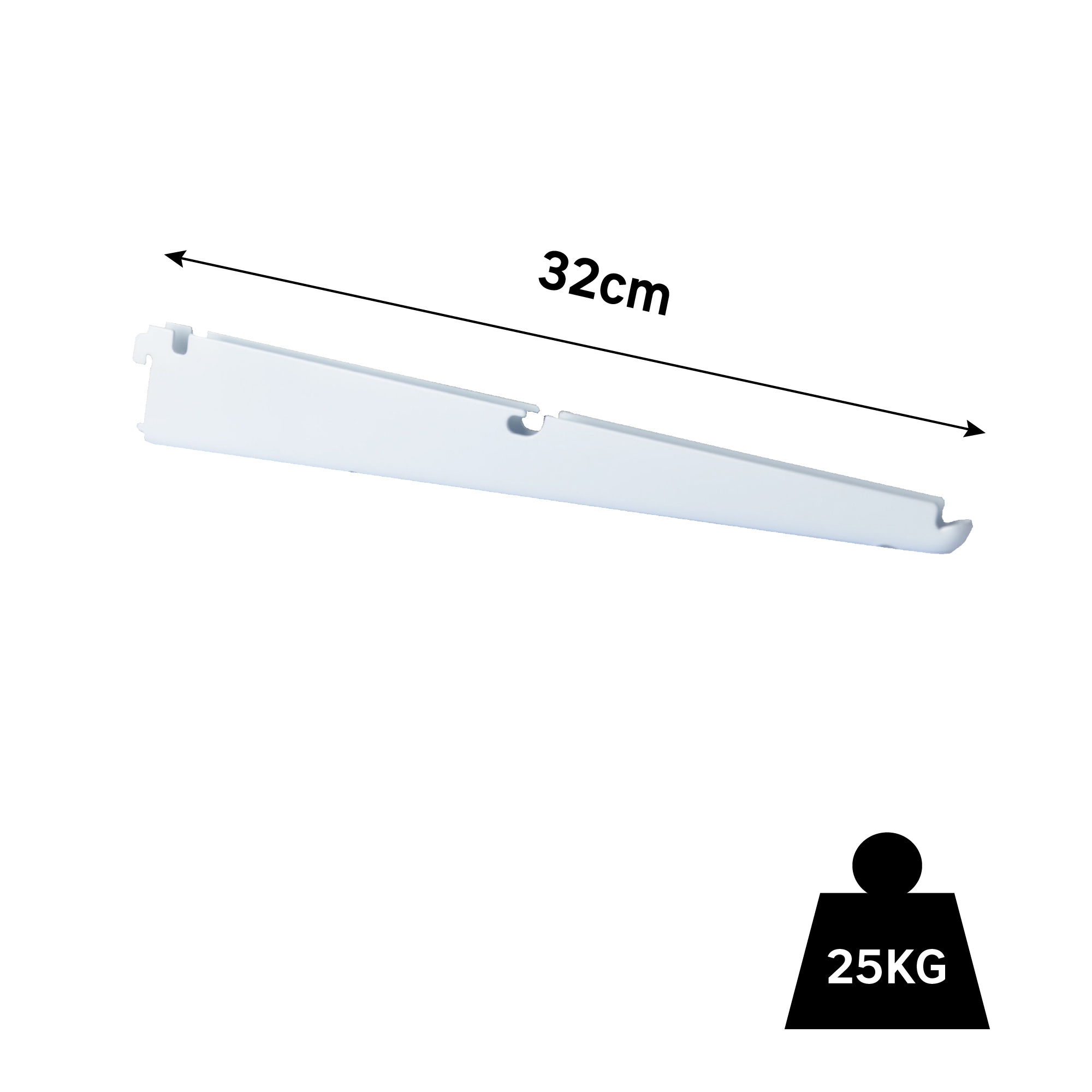 82658446 Кронштейн 32 см для сетчатой полки нагрузка до 20 кг цвет белый STLM-0033047 SPACEO
