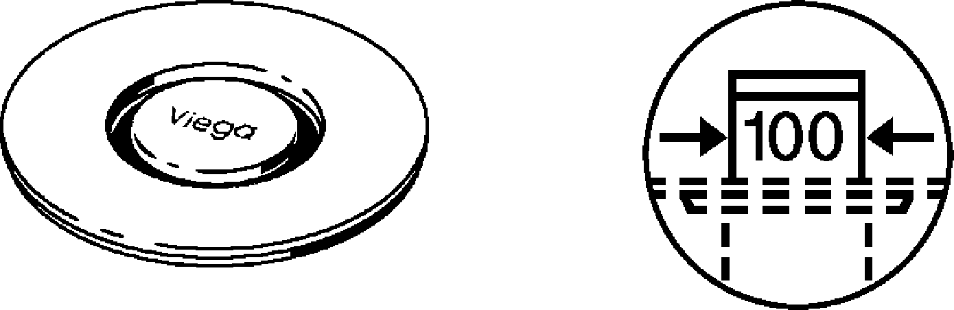 Канализационная арматура  Решетки  Круглый VIEGA 617 189 Модель 4976.31 Santreyd  - Вид №1