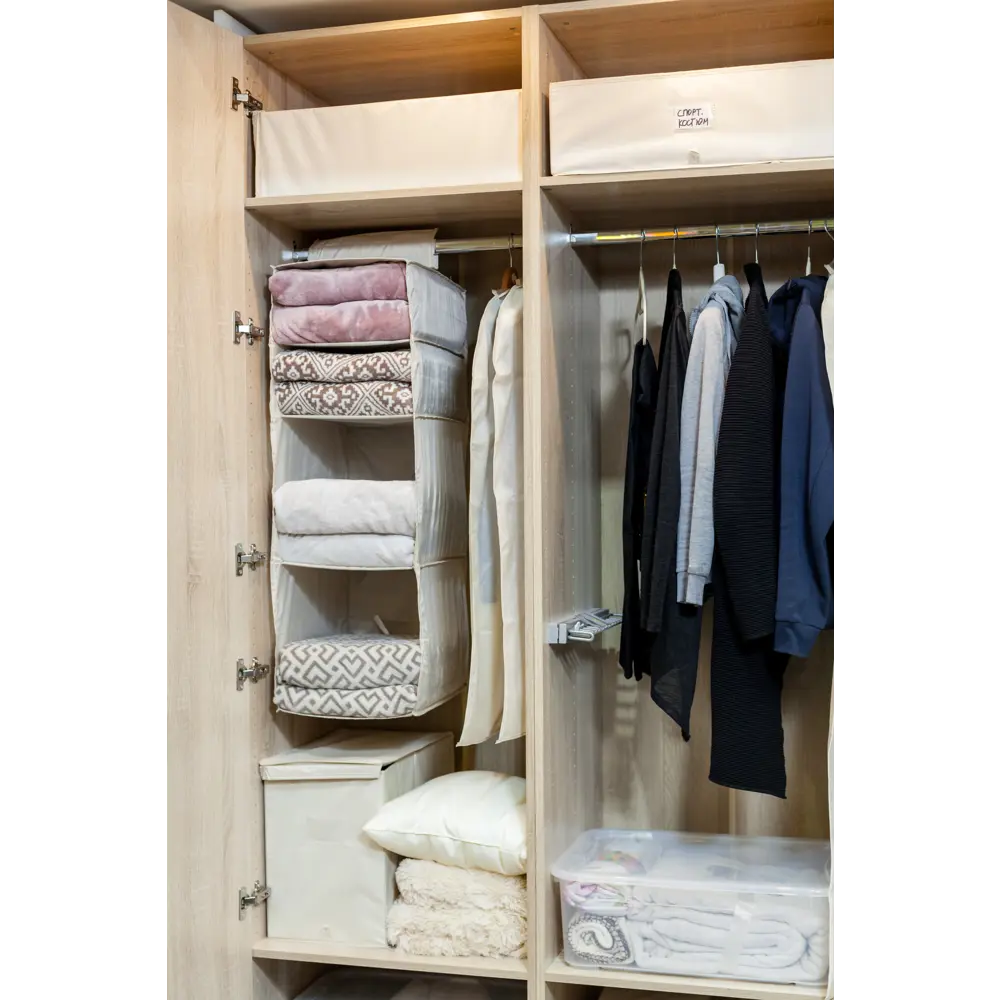 Чехол для одежды Spaceo 60х135 см цвет бежевый STLM-2195291 - Вид №3