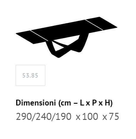Бочковый стол со стальным основанием и столешницей из Супермармо Bontempi Casa Bach ARCH-00142222 - Вид №21