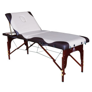 Массажный стол nirvana relax pro бежевый с коричневым DFC