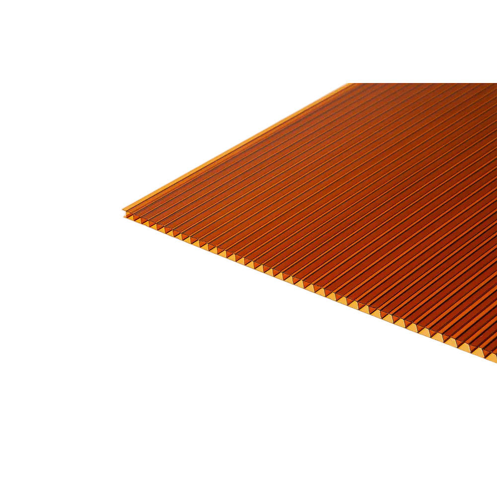 Поликарбонат сотовый 8 мм 2.1x3 м Киви янтарный STLM-2188931