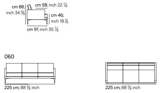 3-местный тканевый диван Amura знак ARCH-00006511 - Вид №1