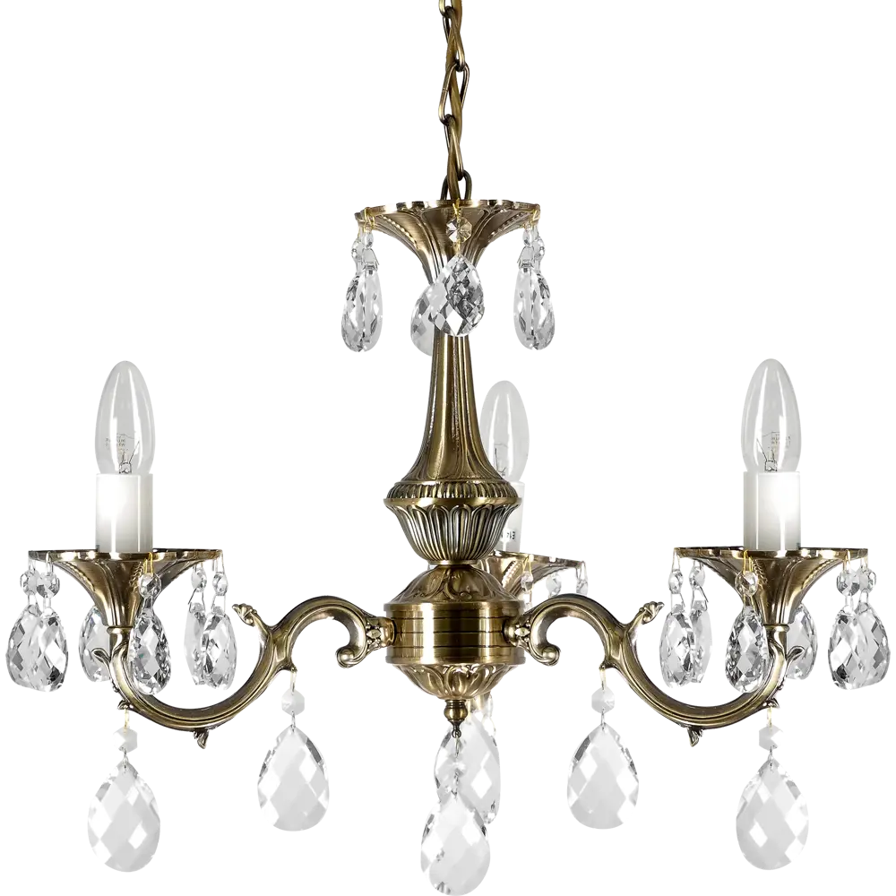 Люстра Люкс 3xE14x60 Вт, металл/хрусталь, цвет бронза WINK STLM-2134122 - Вид №1