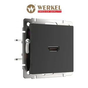 Розетка HDMI Werkel W1186008 цвет черный матовый