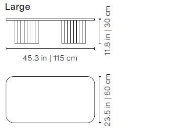 Прямоугольный низкий журнальный столик из мрамора и стальной основы RS Barcelona Plec ARCH-00122036 - Вид №11