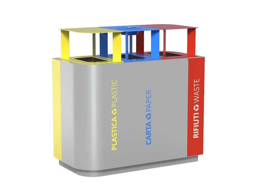 Корзина для мусора из оцинкованной стали с крышкой DIMCAR BENJAMIN ARCH-00148151