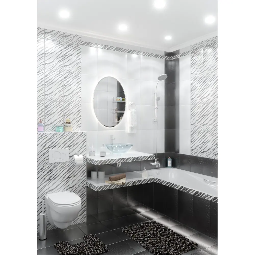 Плитка настенная Golden Tile «Кайман» 25х40 см 1.5 м2 цвет белый 13198204 STLM-2199834  - Вид №4