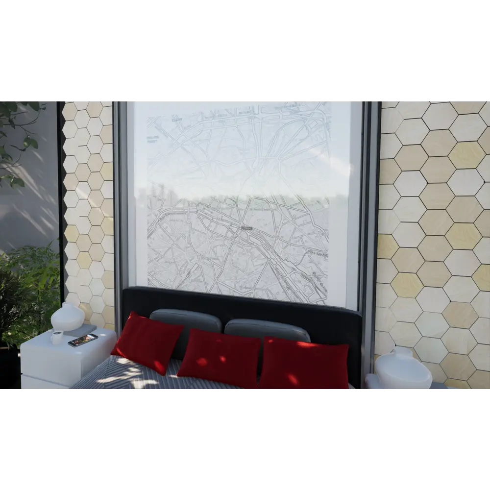 Деревянная мозаика Гексагон бежевая 17.3x15 см береза 0.02 м² Santreyd STLM-2049603 - Вид №2