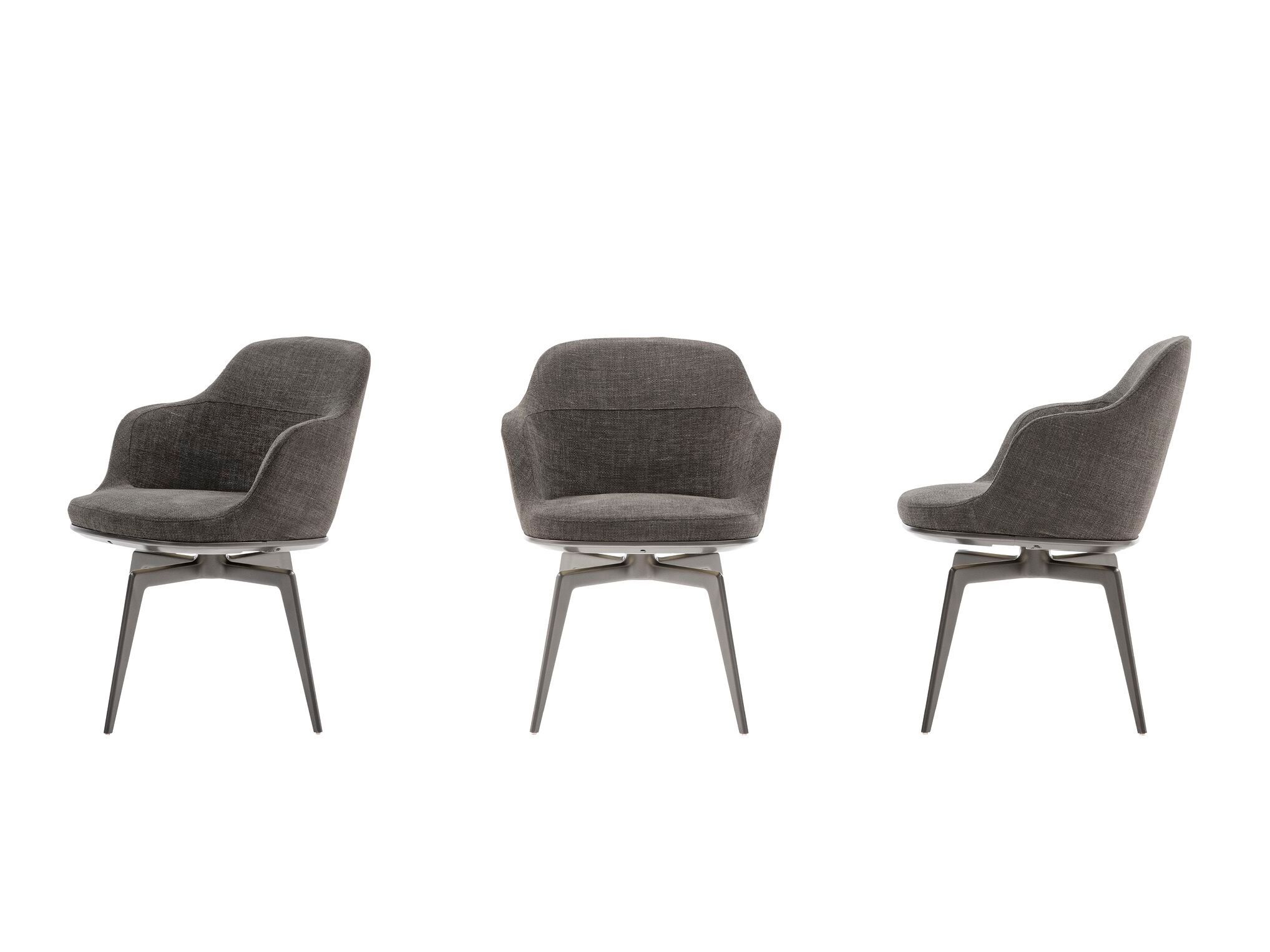 Тканевый поворотный стул с подлокотниками Maxalto Caratos ARCH-00151426 - Вид №1