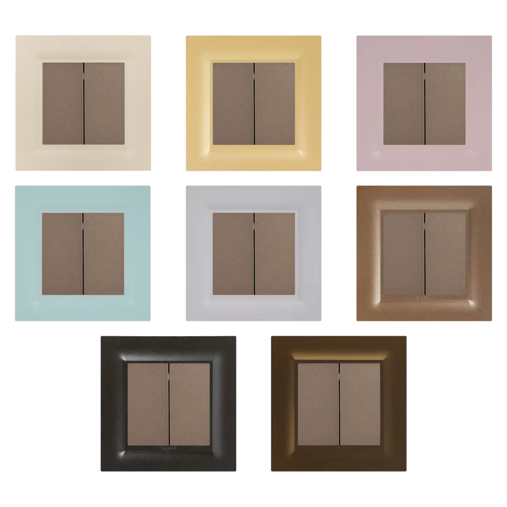 Legrand Structura — двухклавишный выключатель шампань для современного интерьера 82064604 STLM-0018595 - Вид №1