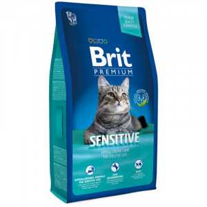 ПР0037866 Корм для кошек Premium Cat Sensitive гипоалл. с чувствительным пищеварением, ягненок Brit