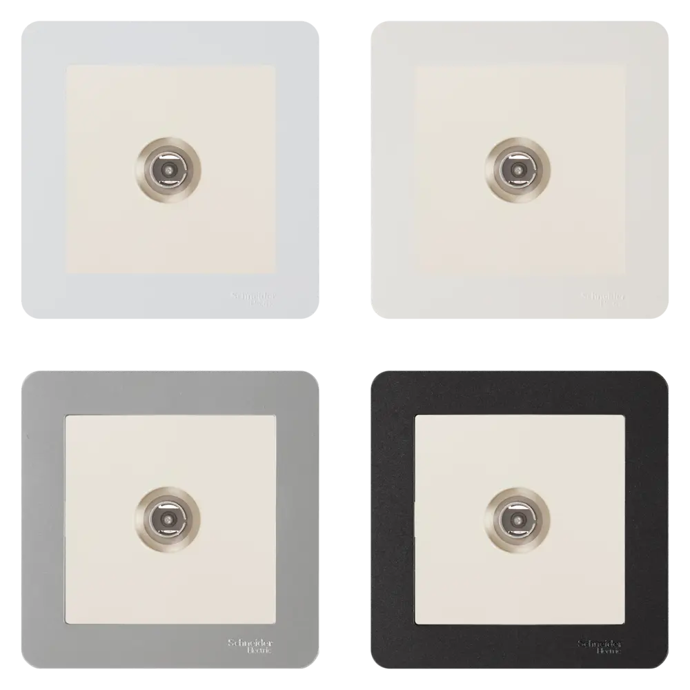 TV-розетка SYSTEME ELECTRIC W59 для скрытого монтажа в цвете слоновая кость 18799324 STLM-0012755 - Вид №1