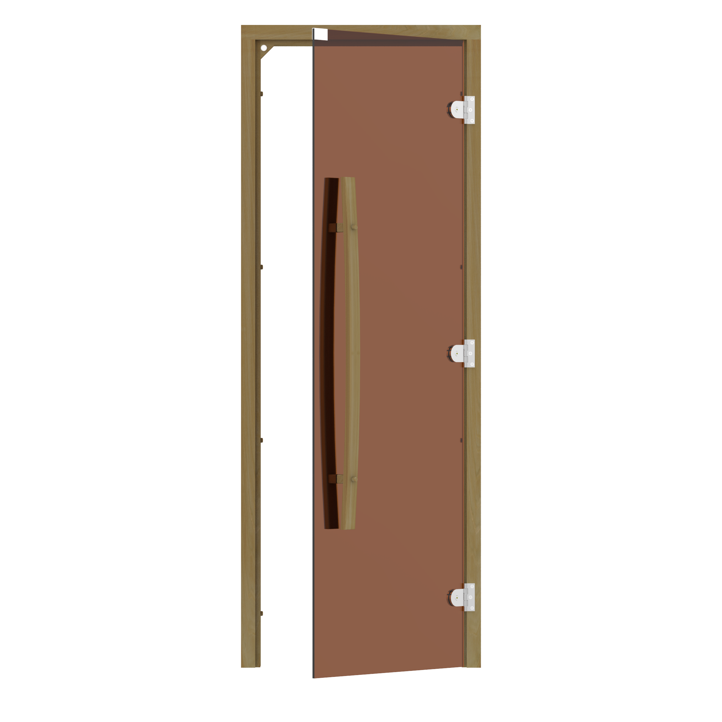 91042084 Дверь правый 189x69см бронза без порога кедр изогнутая ручка STLM-0454972 SAWO
