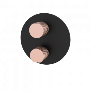 75135726 PREMIUM Черный Встроенный смеситель с переключателем Черно-Розовое GRB MIXERS