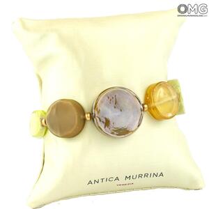 3814 ORIGINALMURANOGLASS Браслет Исида - Коллекция Antica Murrina - муранское стекло Original Murano Glass OMG 18 см