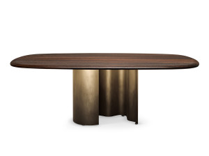 Керамический обеденный стол со скульптурной основой