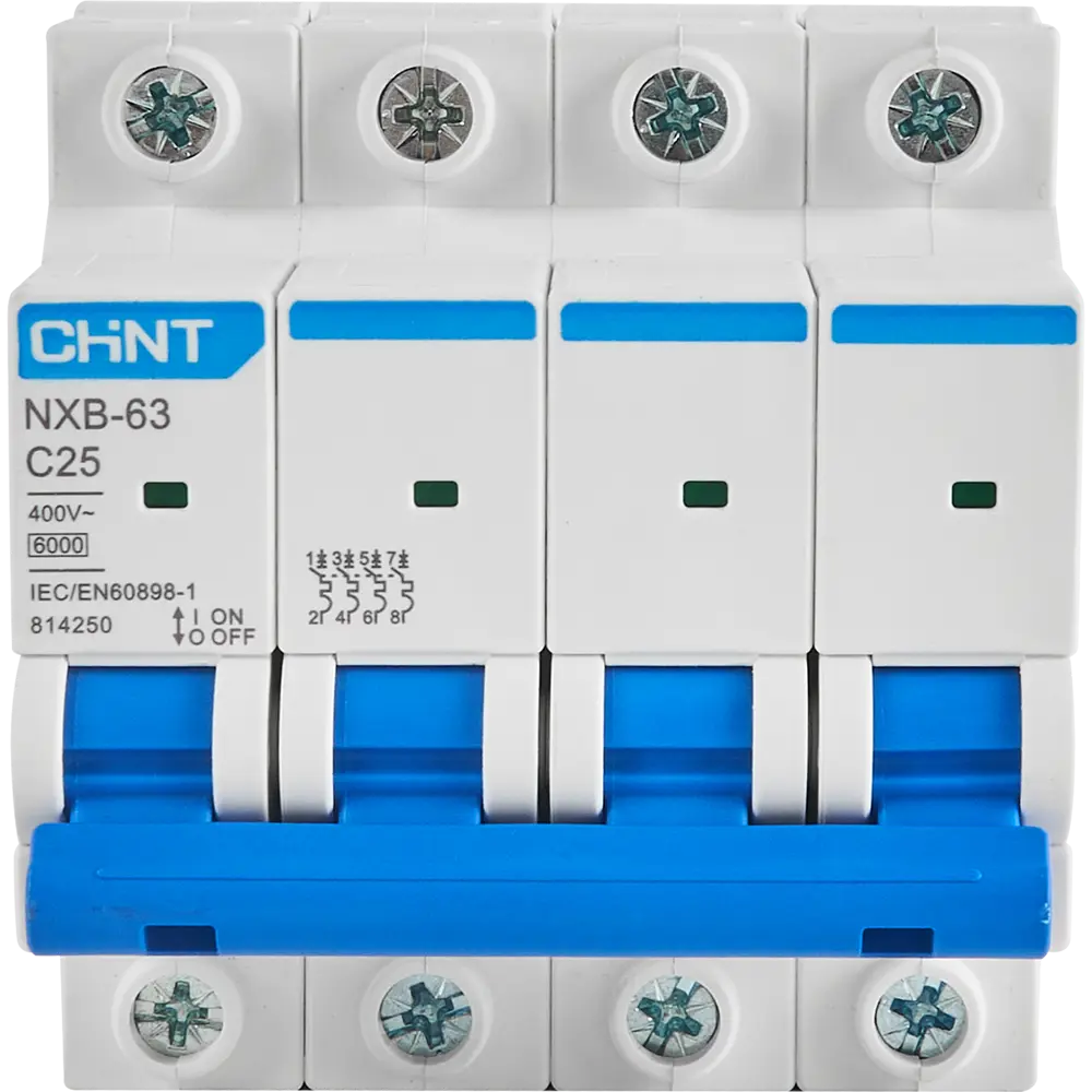 Автоматический выключатель CHINT NXB-63S 4P C25 А 6 кА STLM-2198910 - Вид №1