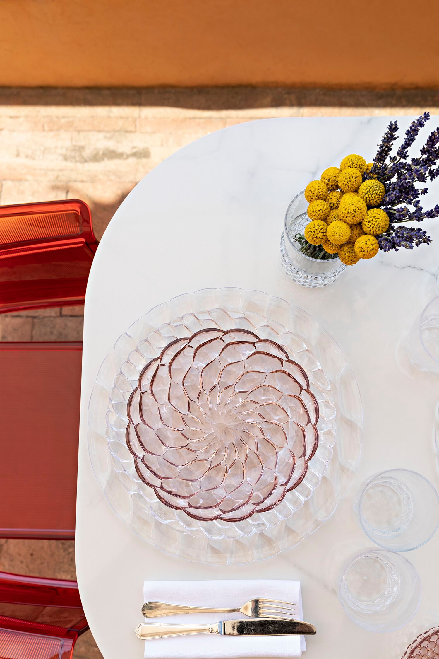 Набор десертных тарелок из инженерного пластика Kartell Jellies Family ARCH-00020901 - Вид №1