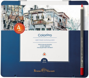453831 Набор карандашей "Color pro", 24 цвета Bruno Visconti