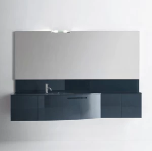 Комбинация ванной комнаты SY101 в отделке DROP Vetro/Zaffiro MILLDUE SYMI