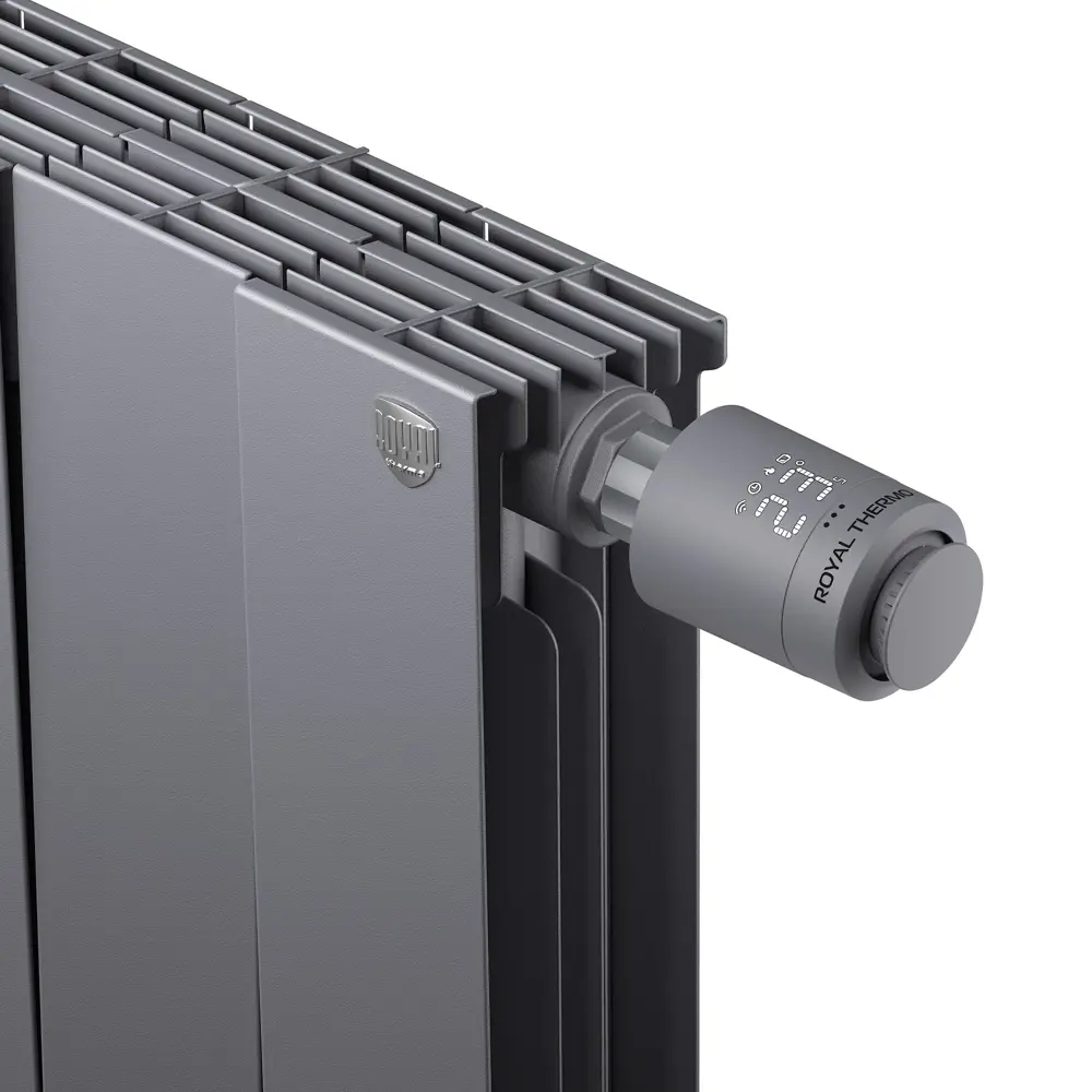 Термостатическая головка электронная Royal Thermo Smart Heat для радиаторного клапана M30x1.5 цвет черный STLM-2034606 - Вид №2