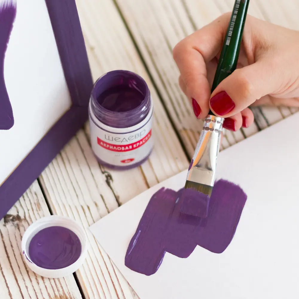 Краска акриловая Шедевр глянцевая цвет фиолетовый 60 г STLM-2060011 - Вид №4