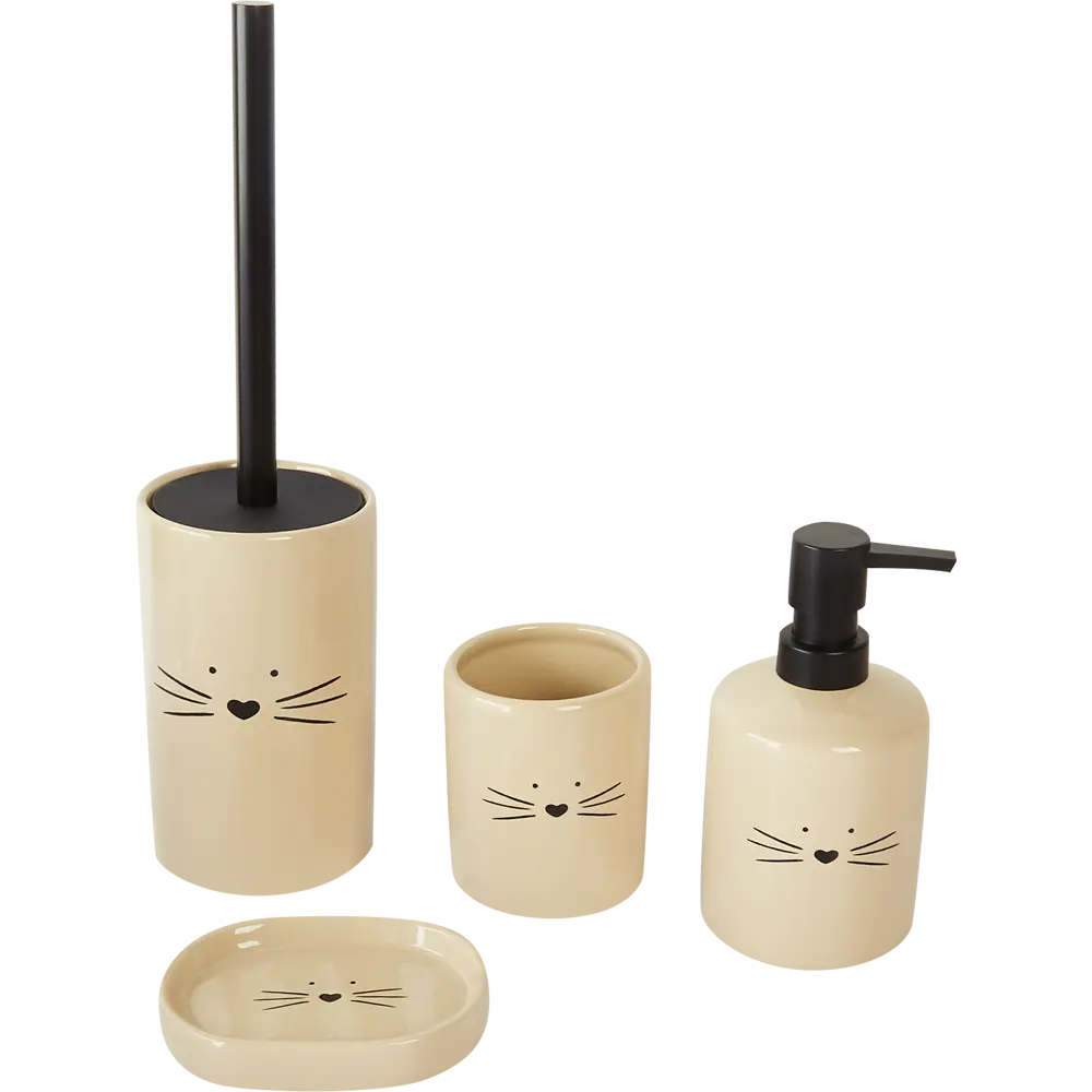 Мыльница Vidage Барсик керамика цвет бежевый STLM-2073969 - Вид №2