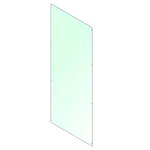 Стенка для душевой ширмы Domani-Spa Simple 1/4 круга 90x90 см 6 отверстий цвет белый