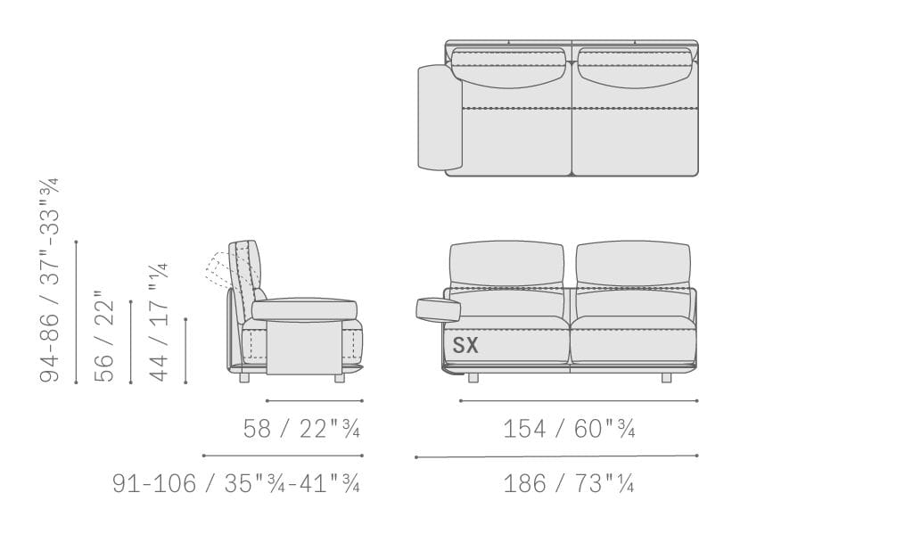 Кожаный модульный диван Poltrona Frau коллекция - диваны и кресла ARCH-00076677 - Вид №8