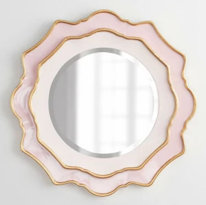 Зеркало круглое в фигурной раме розовое "Дороти" LOUVRE HOME ДИЗАЙНЕРСКИЕ 302895 Розовый