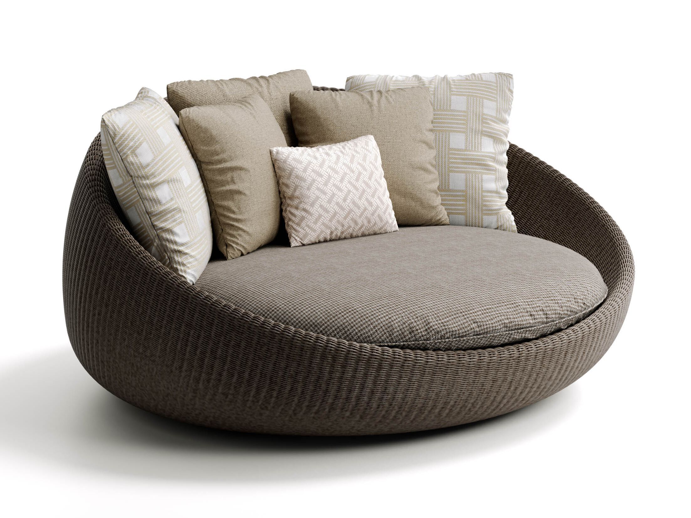 2-местный изогнутый полиэтиленовый садовый диван Atmosphera Twiga ARCH-00084900