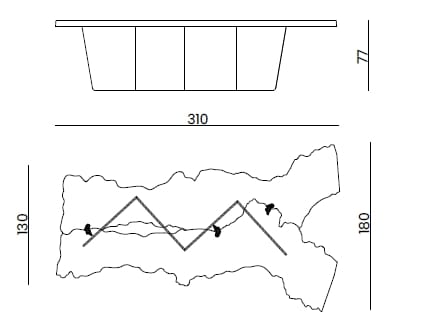 Обеденный стол из дерева и стекла Bizzotto Italia ARCH-00082149 - Вид №12