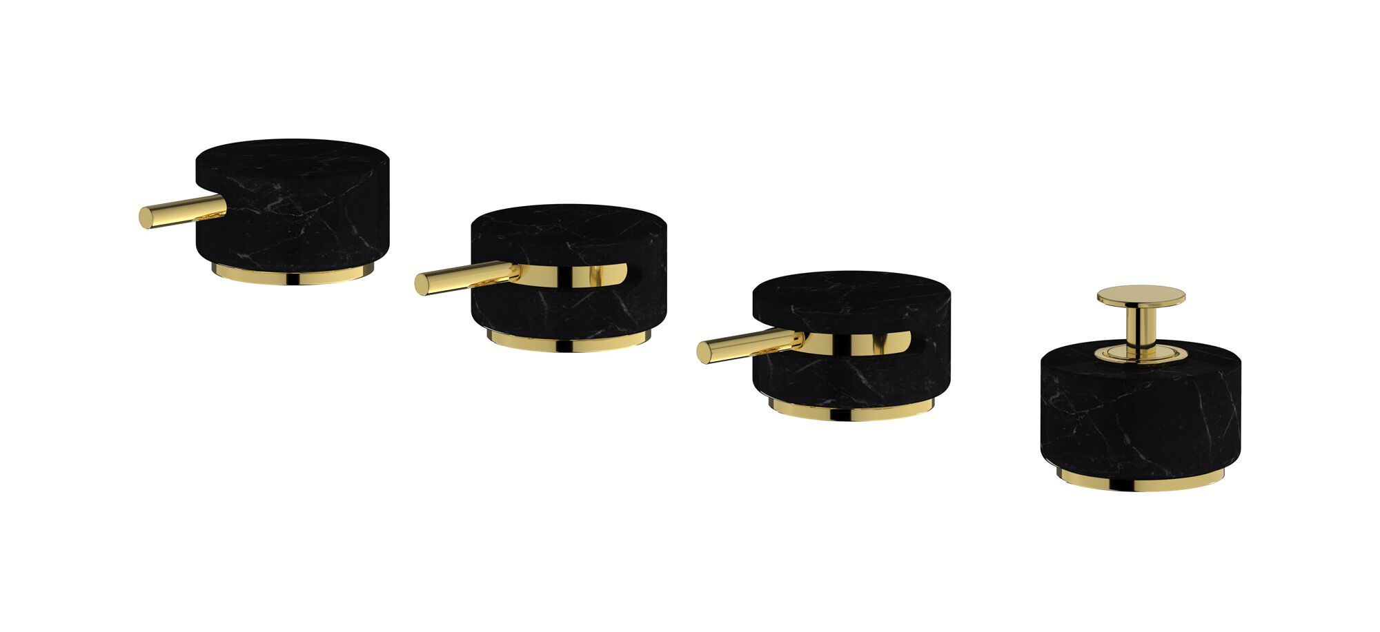 Мраморный встраиваемый смеситель для ванны с 4 отверстиями IB мрамор + мрамор Elle ARCH-00078524 - Вид №15