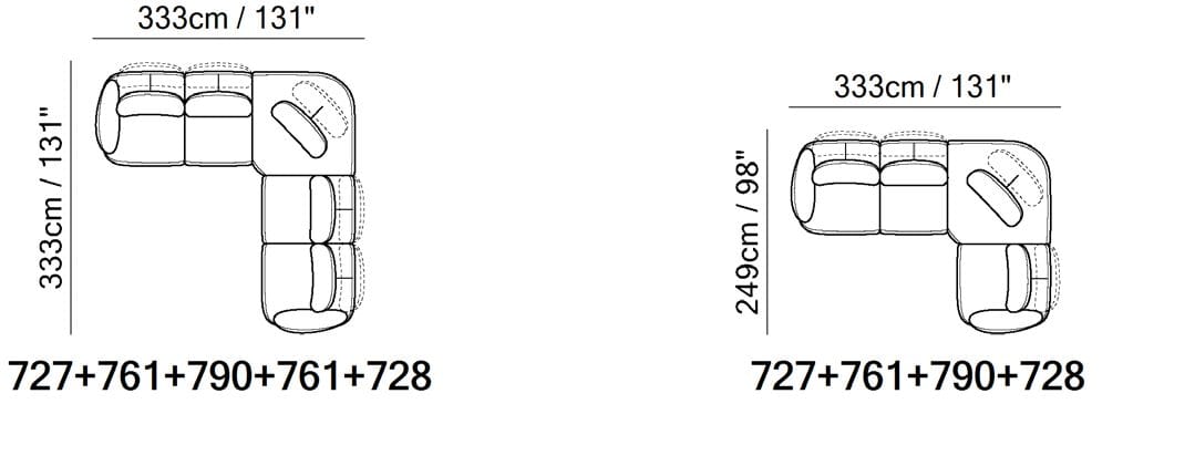 Кожаный угловой диван Natuzzi Italia SNAIL ARCH-00049405 - Вид №1