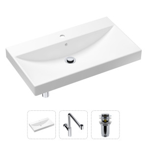 90704580 Раковина накладная 21520640 80см, с донным клапаном и сифоном Bathroom Sink STLM-0346381 LAVINIA BOHO