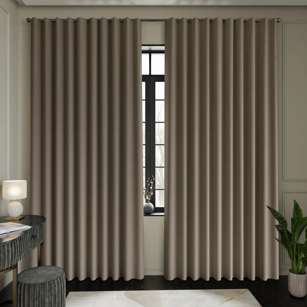 MIAMOZA Комплект штор Джулия с затемнением 150x250 см темно-бежевый 89417858 STLM-1567389
