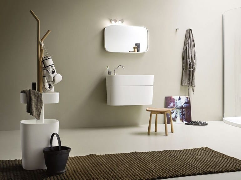 Контейнер Corian® с деревом из ясеня, окрашенного вязом Rexa источник ARCH-00014929