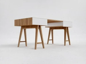 ODESD2 Прямоугольный стол из фанерованной древесины с ящиками T
