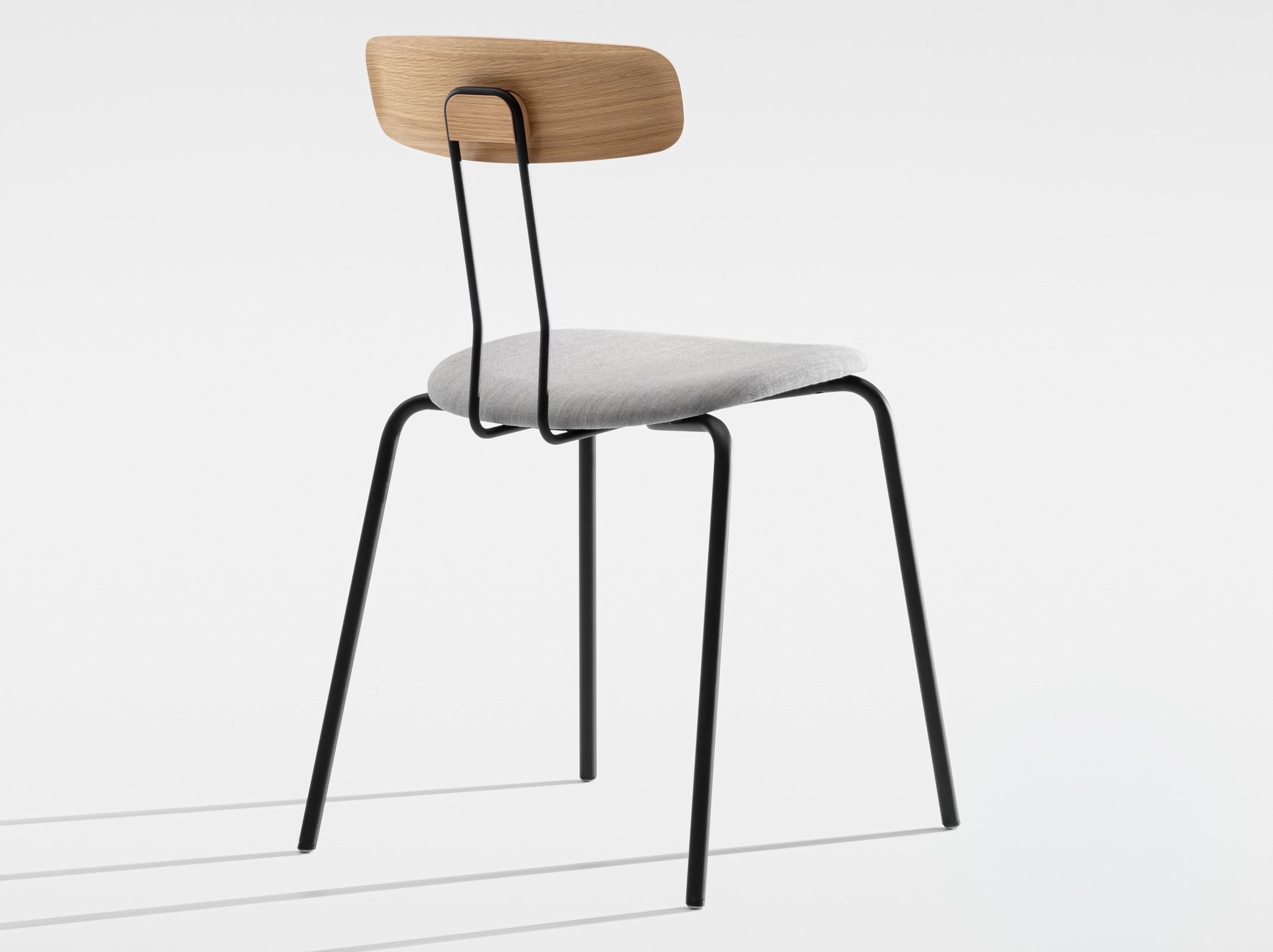 Деревянный штабелируемый стул с мягким сиденьем ZEITRAUM Okito ARCH-00073262