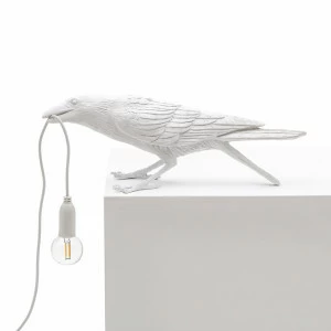 Настольная лампа Bird White Playing от Seletti 14733 SELETTI ЖИВОТНЫЕ, С ПТИЧКОЙ 244953 Белый