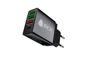 16474321 Сетевое зарядное устройство на 4 USB порта (2х2A+QC 3.0+PD 3.0), черное VIV52I884 GCR